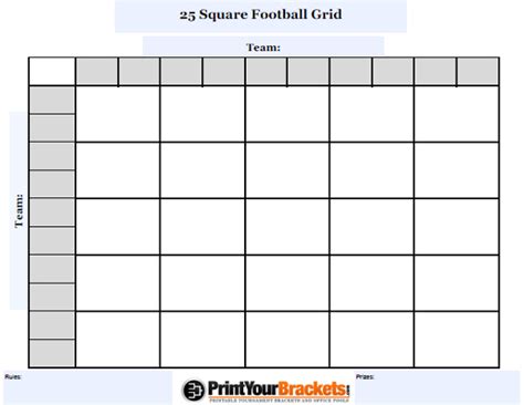 customizable  square football grid customize   square pool