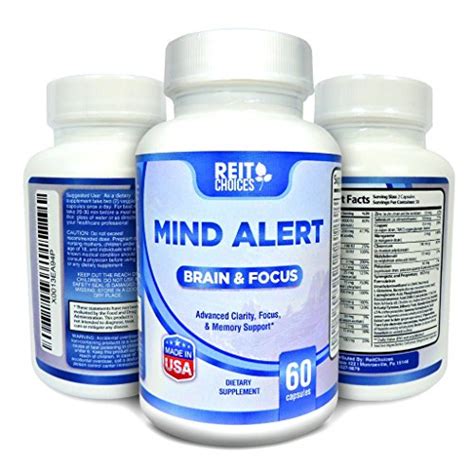 Memory Cognitive Boost Pills Healthy Brain Concentration Supplement