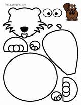 Beaver Coloring Cutouts sketch template