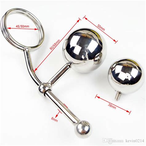 anal ball stainless steel hollow hook butt ball with cock