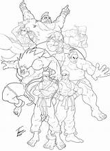 Street Fighter Coloring Pages Lines Angry Deviantart Template sketch template