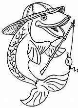 Coloring Pages Lure Fishing Getdrawings sketch template