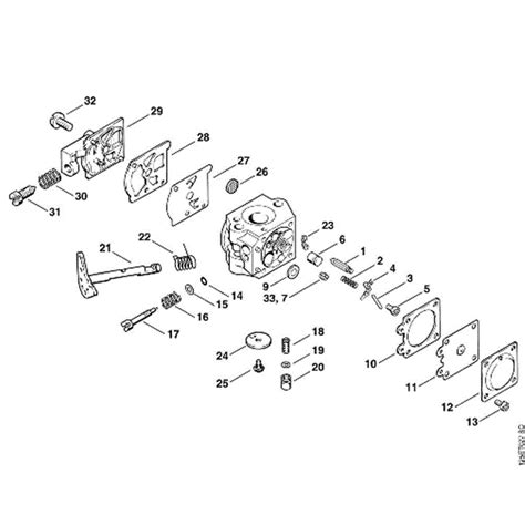 stihl  chainsaw lq parts diagram  carburetor wt