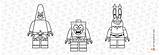 Spongebob Minifigures sketch template
