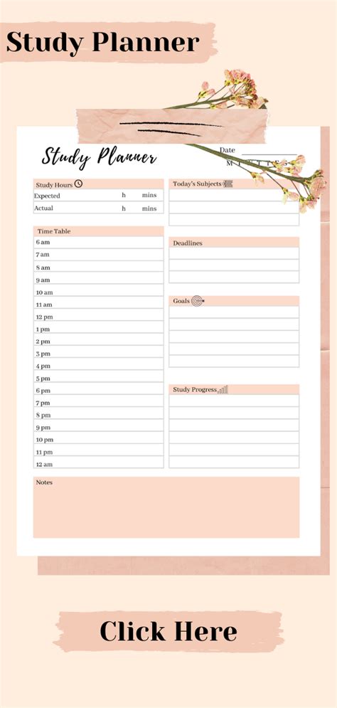 student planner printable daily study planner pages academic planner