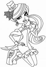 Coloring Pages Monster High Library Creepy Doll sketch template