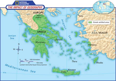 ancient greece map  grade labeled