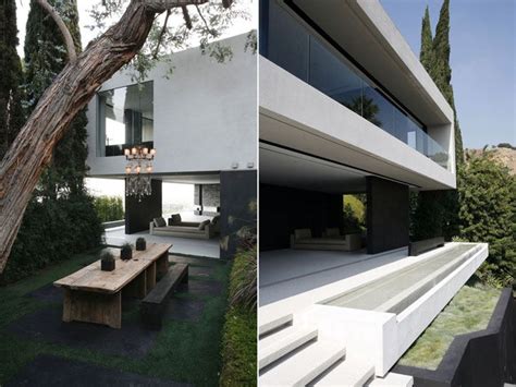 courtyard architect minimal home architecture