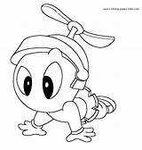 Coloring Marvin Pages Looney Tunes Baby Martian Cartoon Printable Kids Color Character Crawling Print Sketches Sheets Tiny Toon Cute Bunny sketch template