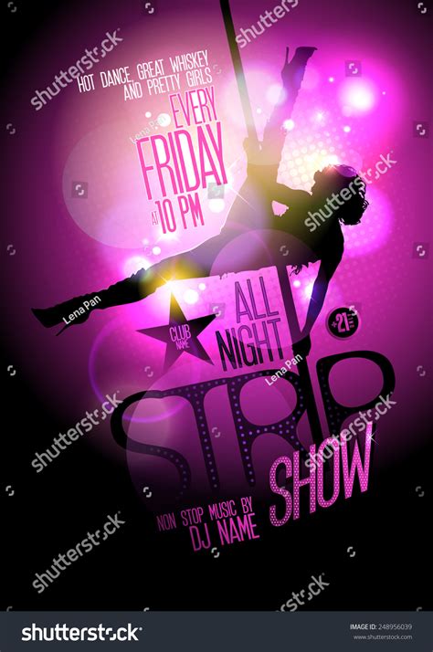 strip show party design stripper woman stock vector