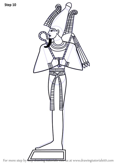 Learn How To Draw Osiris Egyptian Gods Step By Step