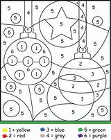 Christmas Number Color Coloring Pages Kids Printables Numbers Ornaments Preschool Printable Colour Sheets Easy Rocks Worksheets Kindergarten Holiday Activities Xmas sketch template