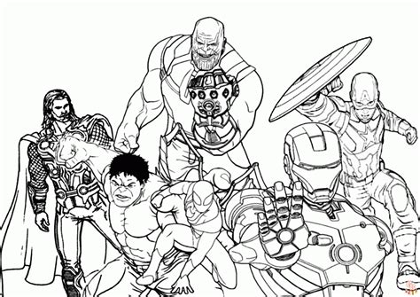 gratis avengers infinity war coloring pages enkelt  barn