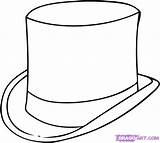 Hat Mad Hatter Draw Coloring Sketch Cartoon Drawing Colouring Pages Tophat Step Template Hats Sketches Party Clipart Wonderland Sombreros Hatters sketch template