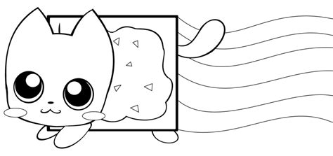 nyan cat coloring page coloring pages  kids pinterest nyan cat