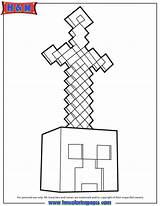 Coloring Minecraft Pages Printable Head Sword Steve Skins Sheets Print Creeper Drawings Book Kids Popular Gif Hmcoloringpages Pdf Witch Coloringhome sketch template