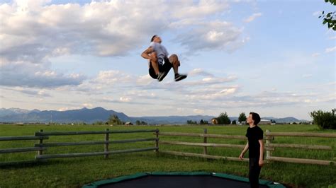 double backflip   trampoline push action sports tutorials