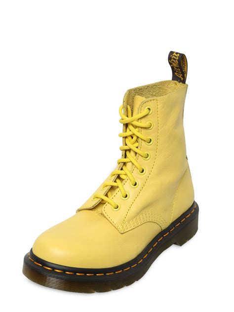 lyst dr martens mm core pascal soft leather boots  yellow