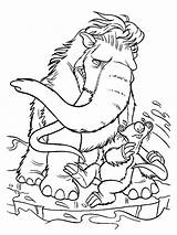 Ice Age Coloring Pages Printable Color Kids Books Cartoon Children Print Getcolorings Getdrawings Popular sketch template