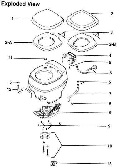 dometic rv toilet parts diagram