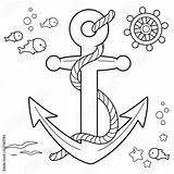 Coloring Rope Rudder Nautical Anchor Boat Fish Book Collection Comp Contents Similar Search sketch template