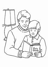 Coloring Father Son Pages Fathers Printable Religion Learns Brian sketch template