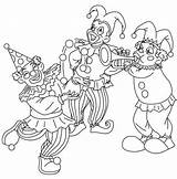 Pagliacci Carnevale Stampare Tre Tromba Ballano sketch template