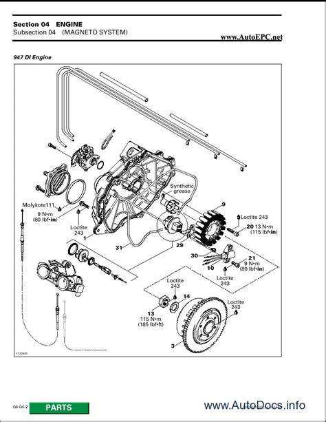 bombardier sea doo   parts catalog repair manual order