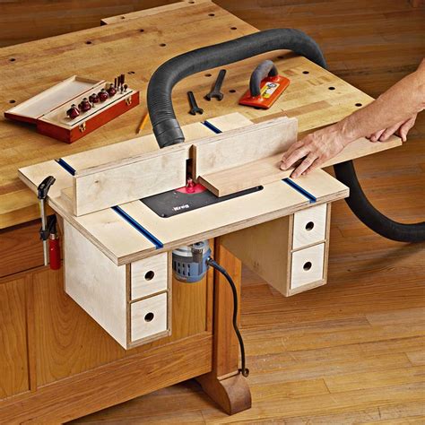 bench mounted router table plan  wood magazine