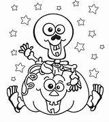 Coloring Halloween Skeleton Pages Pumpkin Kids Print Scary Printable Skeletons Silly Color Face Tick Treat Pumpkins Sheet Happy Worksheets Size sketch template