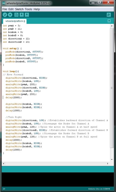 arduino programming codes