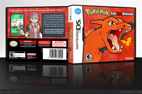 Pokemon Fire Red Version Nintendo Ds Box Art Cover By Makjack