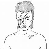 Bowie David Coloring Pages Getdrawings sketch template