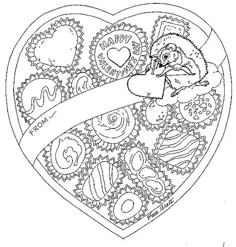 valentine candy coloring page