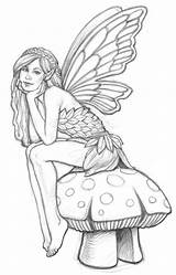Coloring Fairy Pages Printable Adult Adults Beautiful Colour Popular sketch template
