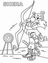 Archery Coloring Pages Shera Kids Color Results sketch template