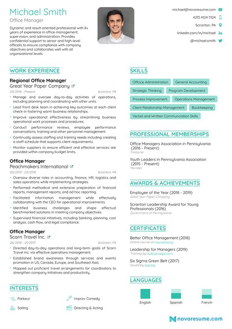 office manager resume samples   guide