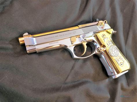 Gorgeous Beretta 92 Custom 24k Gold And Bright For Sale