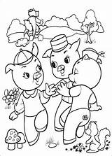 Porcellini Pigs Colorare Disegno Stampa sketch template
