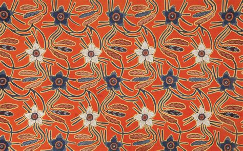 lukisan corak batik flora  fauna batik indonesia