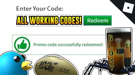 working promo codes  roblox youtube