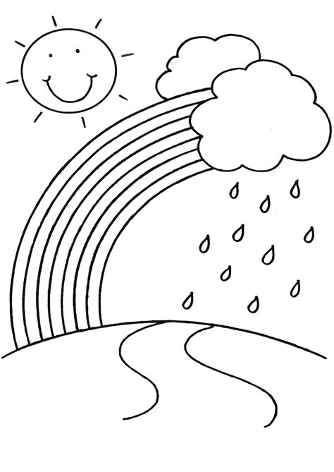 rainbow coloring pages kindergarten coloring pages spring coloring
