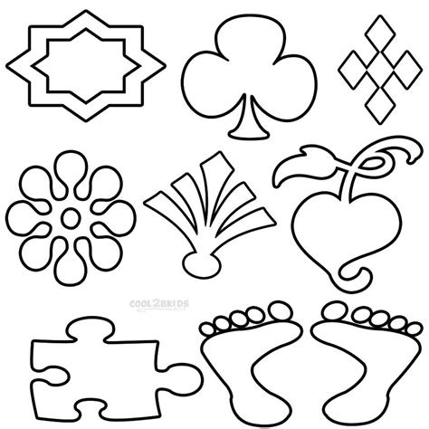 printable shapes coloring pages  kids coolbkids
