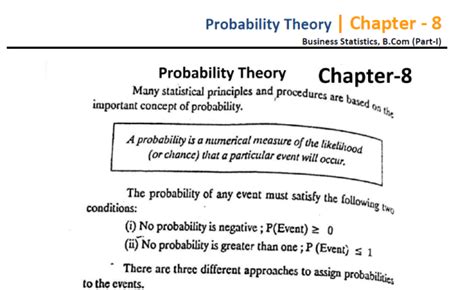 probability theory  bcom part  notes