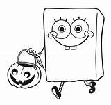 Spongebob Coloring Halloween Pages Squarepants Bob Pumpkin Printable Ghost Sponge Sheet Sheets Carving Colouring Square Draw Easy House Stencils Christmas sketch template