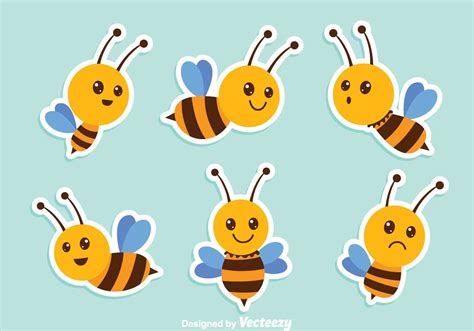 cute bee vectors  vector art  vecteezy