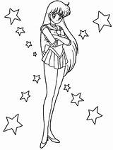 Sailor Mars Coloring Pages Moon Sheets Printable Mercury Kids Colouring Print Related Crystal Saturn Anime Library Item Rei Hino Popular sketch template