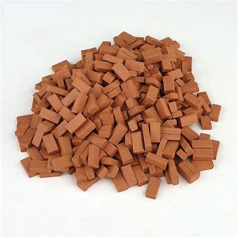 miniature bricks solid red bricks  mm   amazoncouk kitchen home