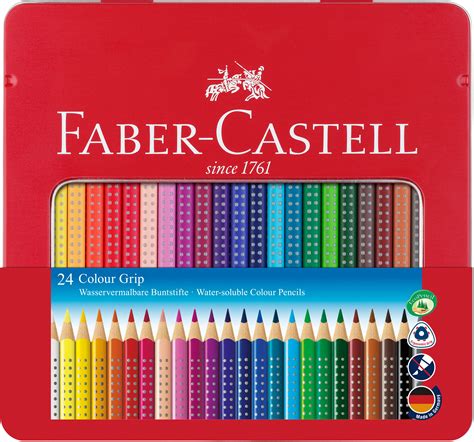 buy faber castell coloured pencil colour grip tin