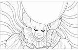 Pennywise Linear Xcolorings sketch template